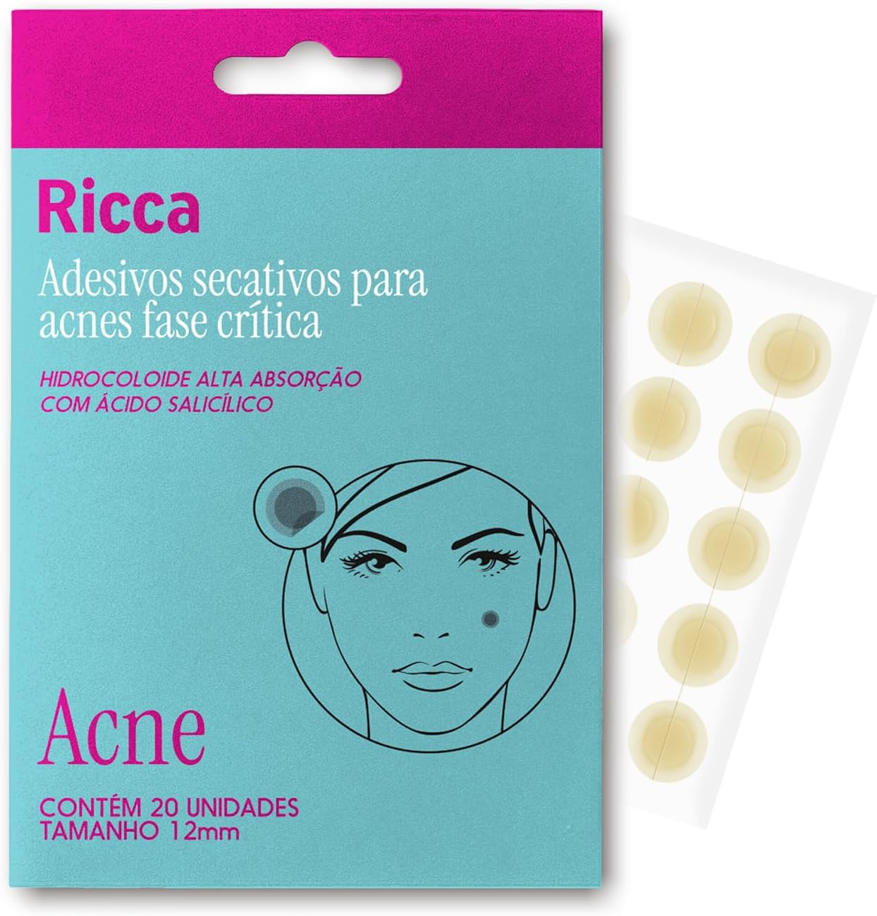 Adesivo Secativo para Acne Ricca Fase Crítica
