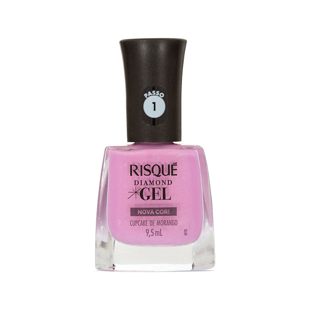 Esmalte Risqué Diamond Gel Cupcake de Morango 9,5ml