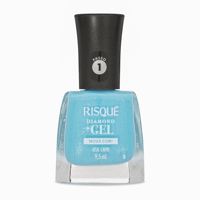 Esmalte Risqué Diamond Gel Efeito Azul Capri