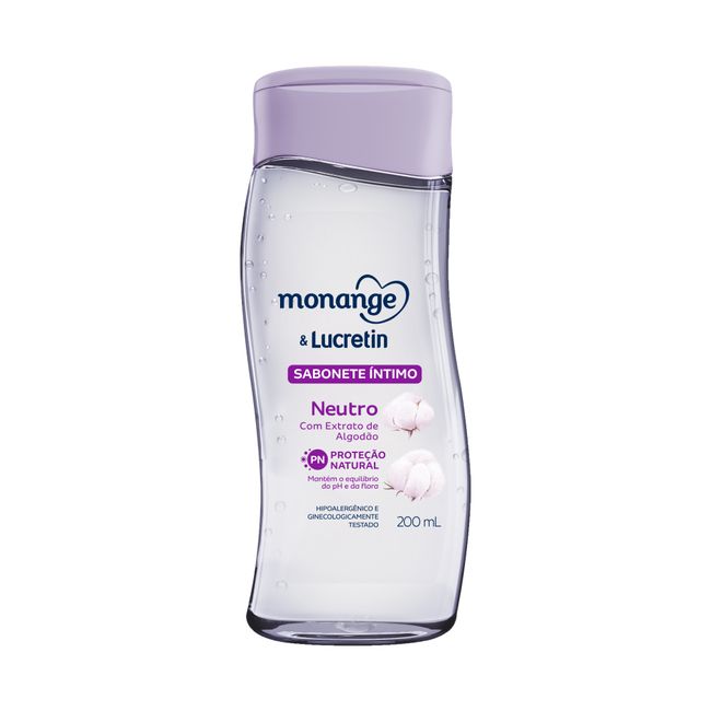 Sabonete Íntimo Monange Lucretin Neutro 200 ml