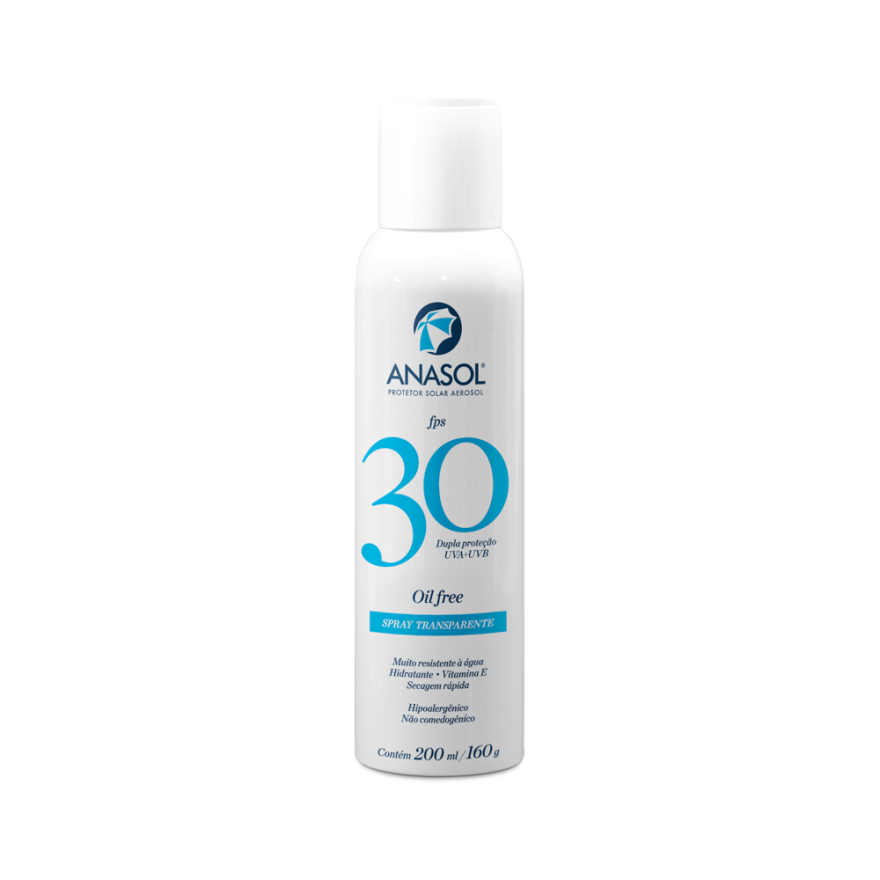 Protetor Solar Anasol Spray Transparente FPS 30 200 ml