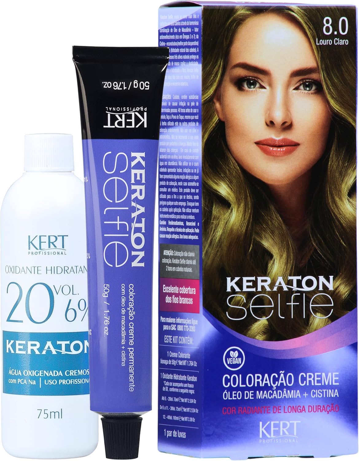 Coloração Keraton Selfie 8.0 Louro Claro