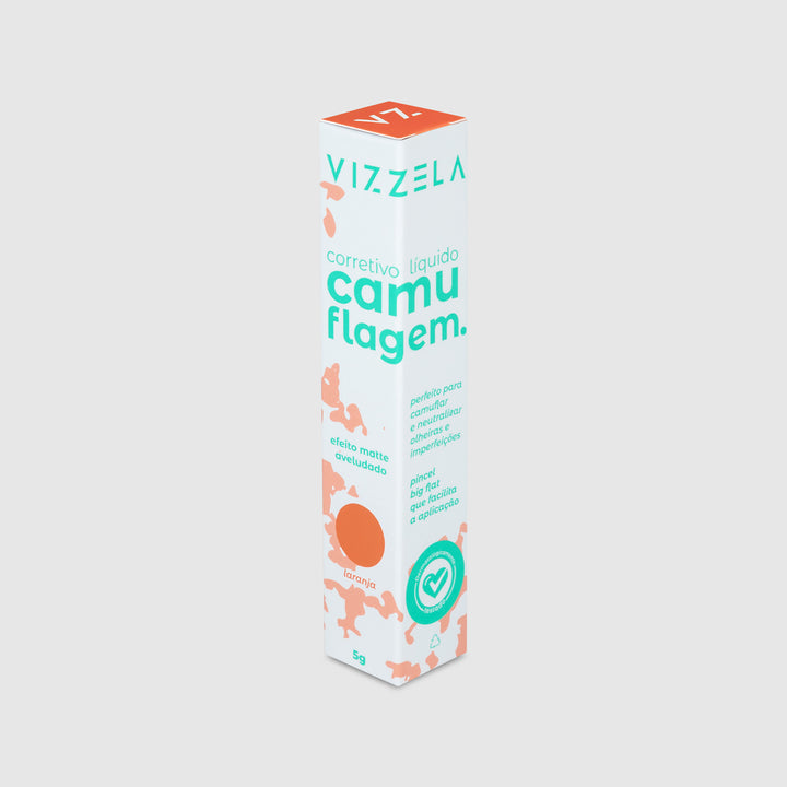 Corretivo Líquido Vizzela Camuflagem Laranja 5g