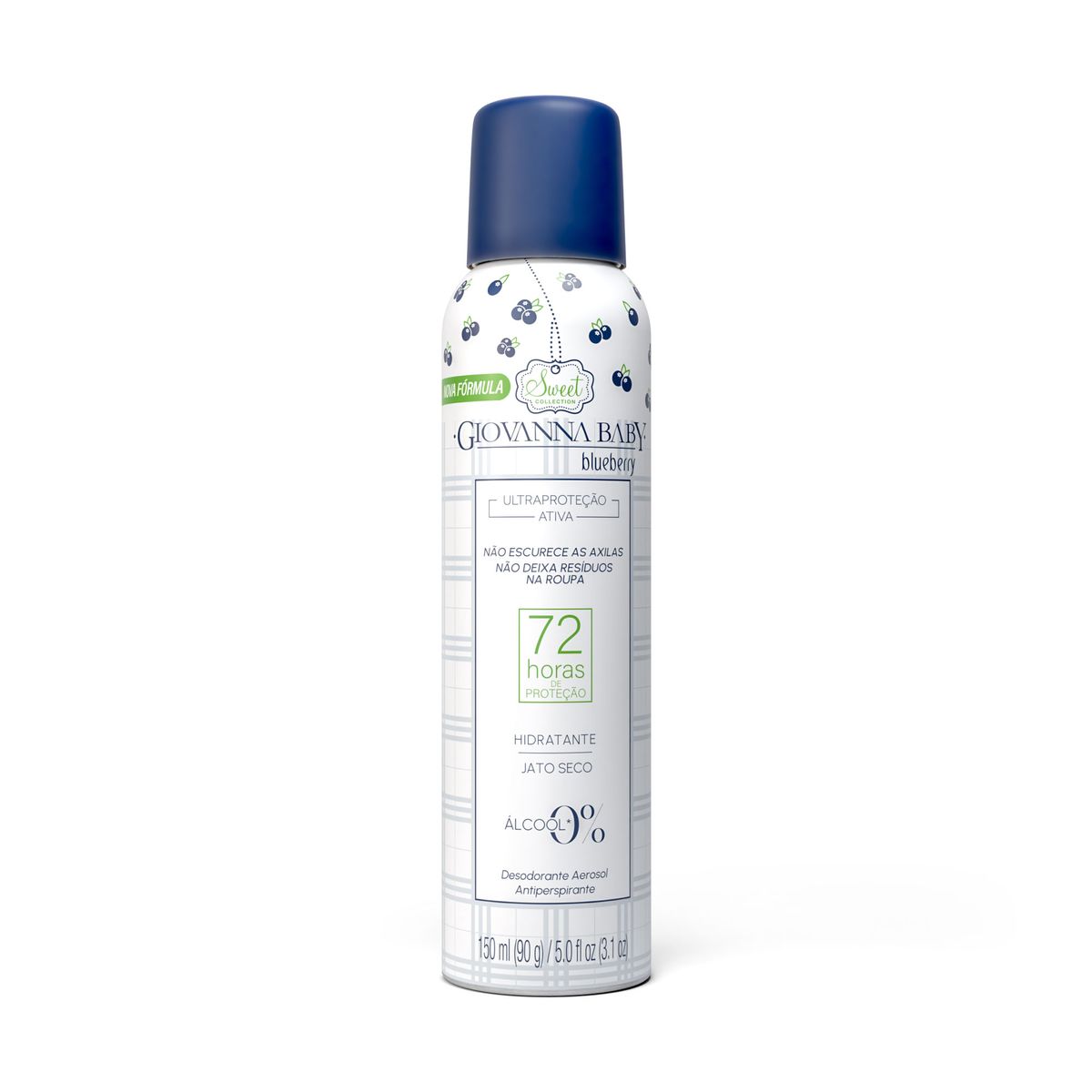 Desodorante Aerosol Giovanna Baby 72h Blueberry 150 ml