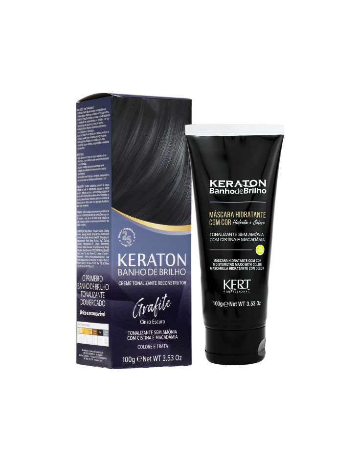 Tonalizante Keraton Banho de Brilho Grafite 100g