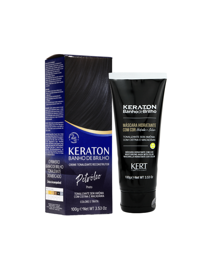 Tonalizante Keraton Banho de Brilho Petróleo 100g