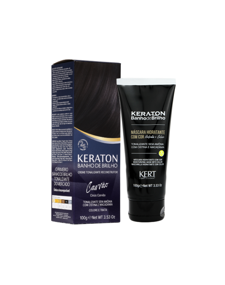 Tonalizante Keraton Banho de Brilho Carvão 100g