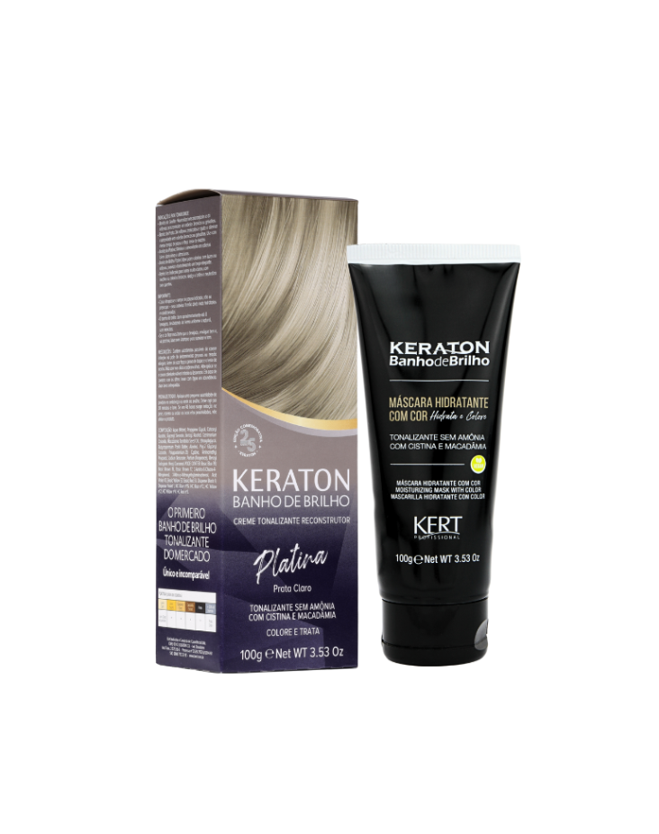 Tonalizante Keraton Banho de Brilho Platina 100g