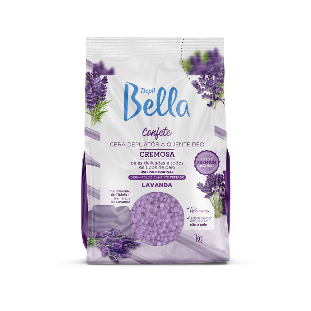 Cera Depilatória Depil Bella Confete Lavanda 1 kg