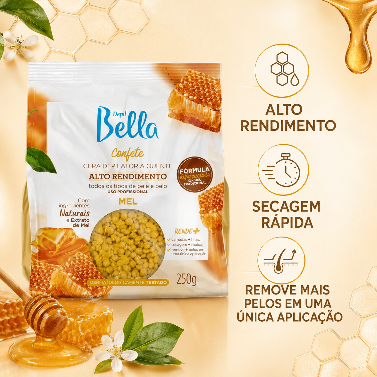 Cera Confete Depil Bella Mel 250g PA1521
