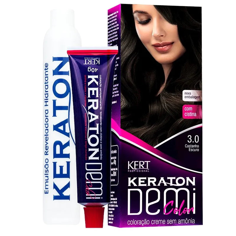 Tonalizante Keraton Demi Color 3.0 Castanho Escuro
