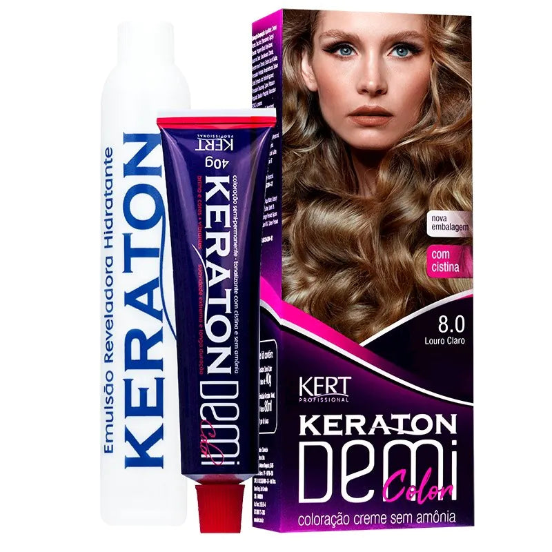 Tonalizante Keraton Demi Color 8.0 Louro Claro