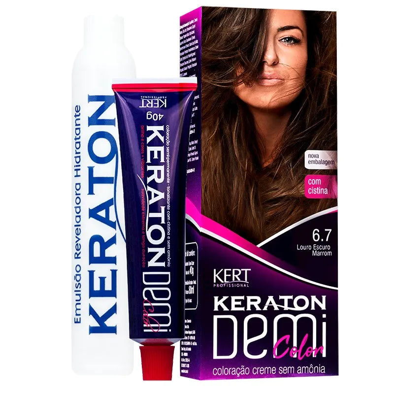 Tonalizante Keraton Demi Color 6.7 Louro Escuro Marrom