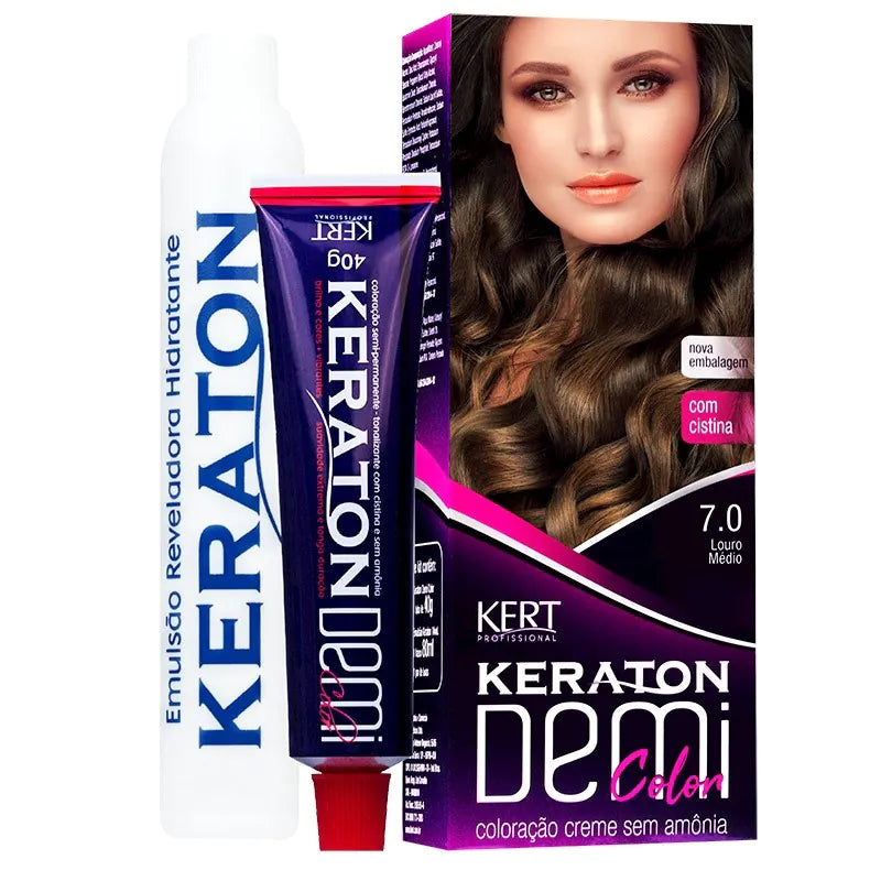 Tonalizante Keraton Demi Color 7.0 Louro Médio