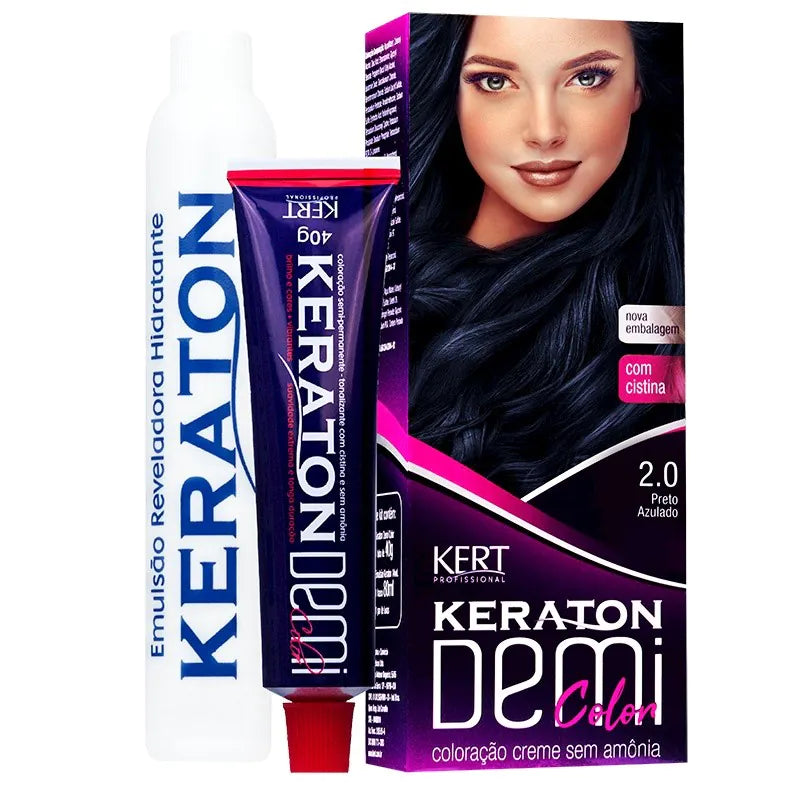 Tonalizante Keraton Demi Color 2.0 Preto Azulado