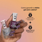 Esmalte Roxo Risqué Diamond Gel Cybercolors Metrópole Noturna Metálico 9,5 mL