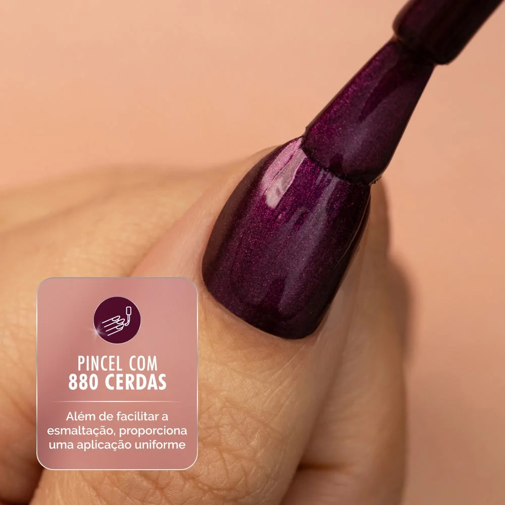 Esmalte Roxo Risqué Diamond Gel Cybercolors Metrópole Noturna Metálico 9,5 mL