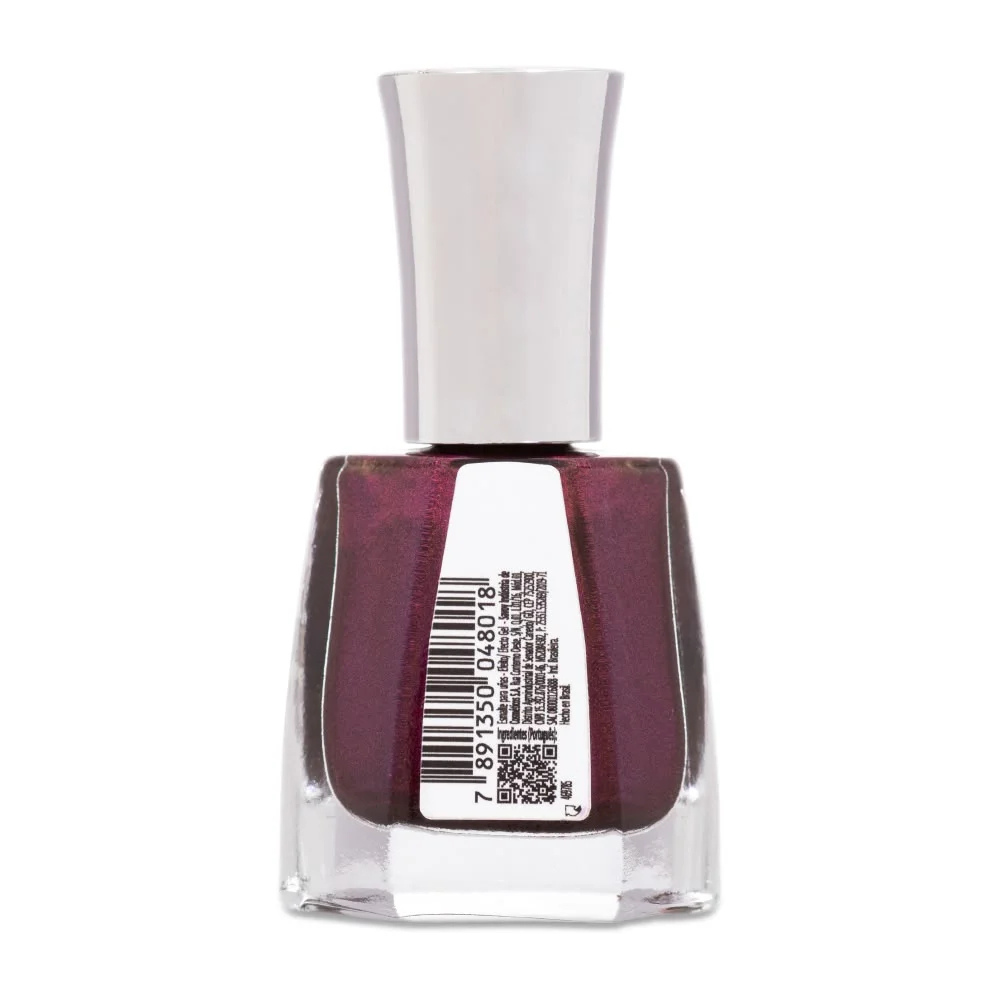 Esmalte Roxo Risqué Diamond Gel Cybercolors Metrópole Noturna Metálico 9,5 mL