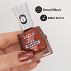 Top Coat Efeito Holográfico Risqué Diamond Gel Cybercolors Pixelizado 9,5 mL