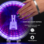 Top Coat Efeito Holográfico Risqué Diamond Gel Cybercolors Pixelizado 9,5 mL