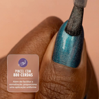 Top Coat Efeito Holográfico Risqué Diamond Gel Cybercolors Pixelizado 9,5 mL