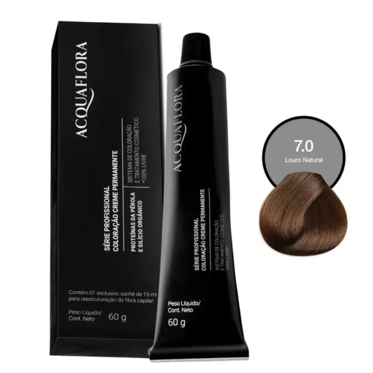 Coloração Permanente Acquaflora Louro Natural - 7.0