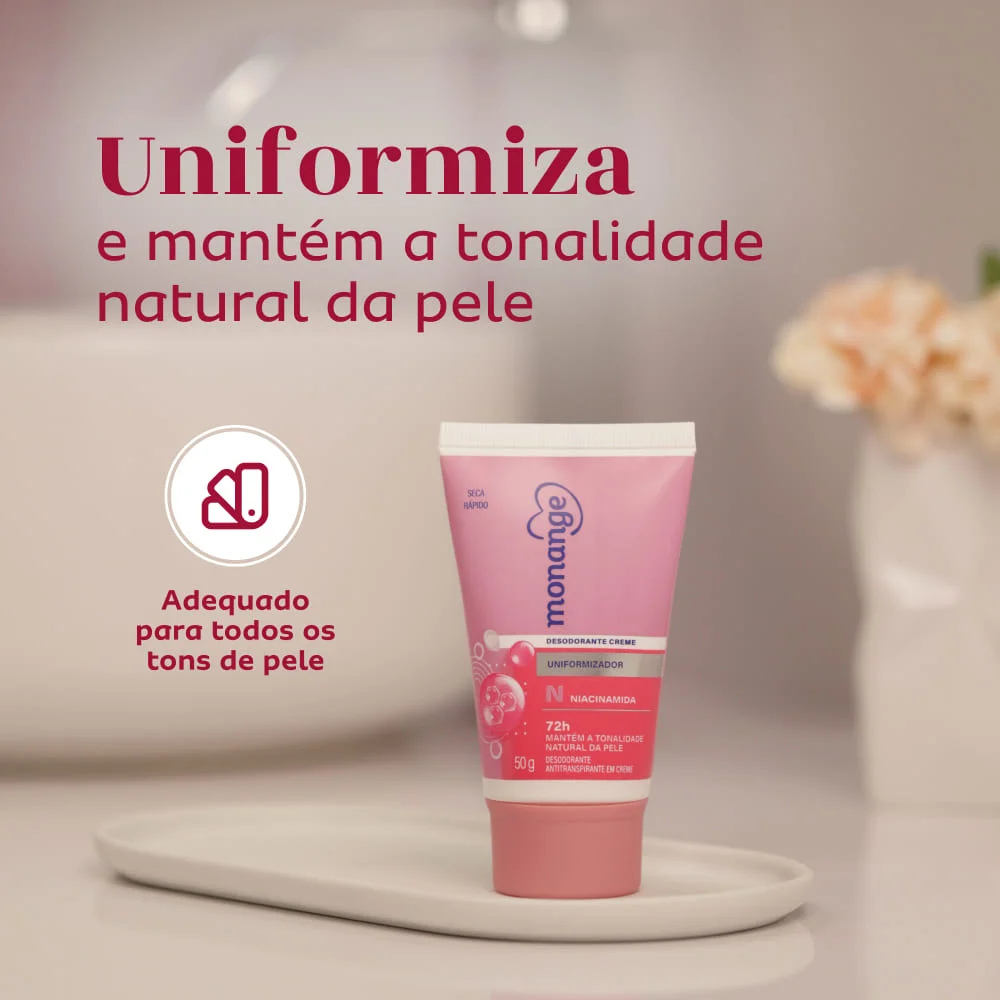 Desodorante Creme Antitranspirante Monange Uniformizador 50g
