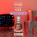 Esmalte Risque Diamond Gel Cybercolors Bronze 3000 9,5ml