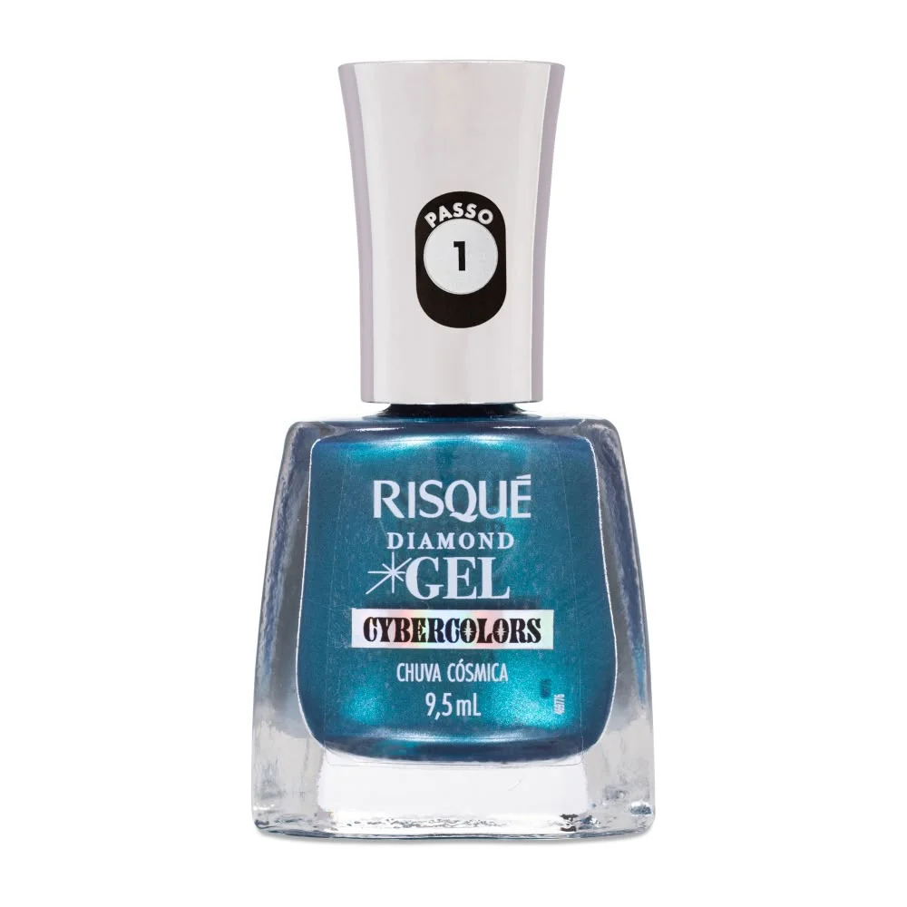 Esmalte Risque Diamond Gel Cybercolors Chuva Cósmica 9,5ml