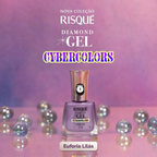 Esmalte Lilás Risqué Diamond Gel Cybercolors Euforia Lilás Metálico 9,5 mL