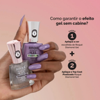 Esmalte Lilás Risqué Diamond Gel Cybercolors Euforia Lilás Metálico 9,5 mL