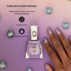 Esmalte Lilás Risqué Diamond Gel Cybercolors Euforia Lilás Metálico 9,5 mL