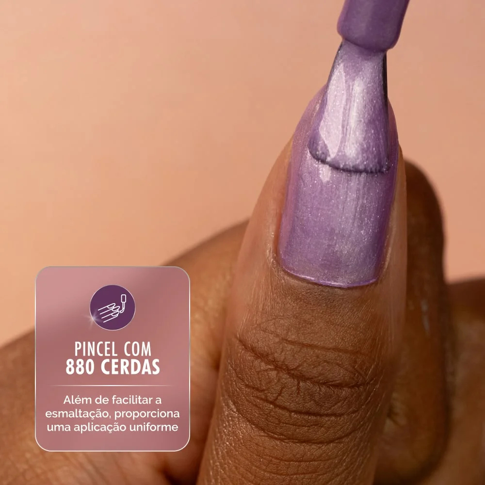Esmalte Lilás Risqué Diamond Gel Cybercolors Euforia Lilás Metálico 9,5 mL