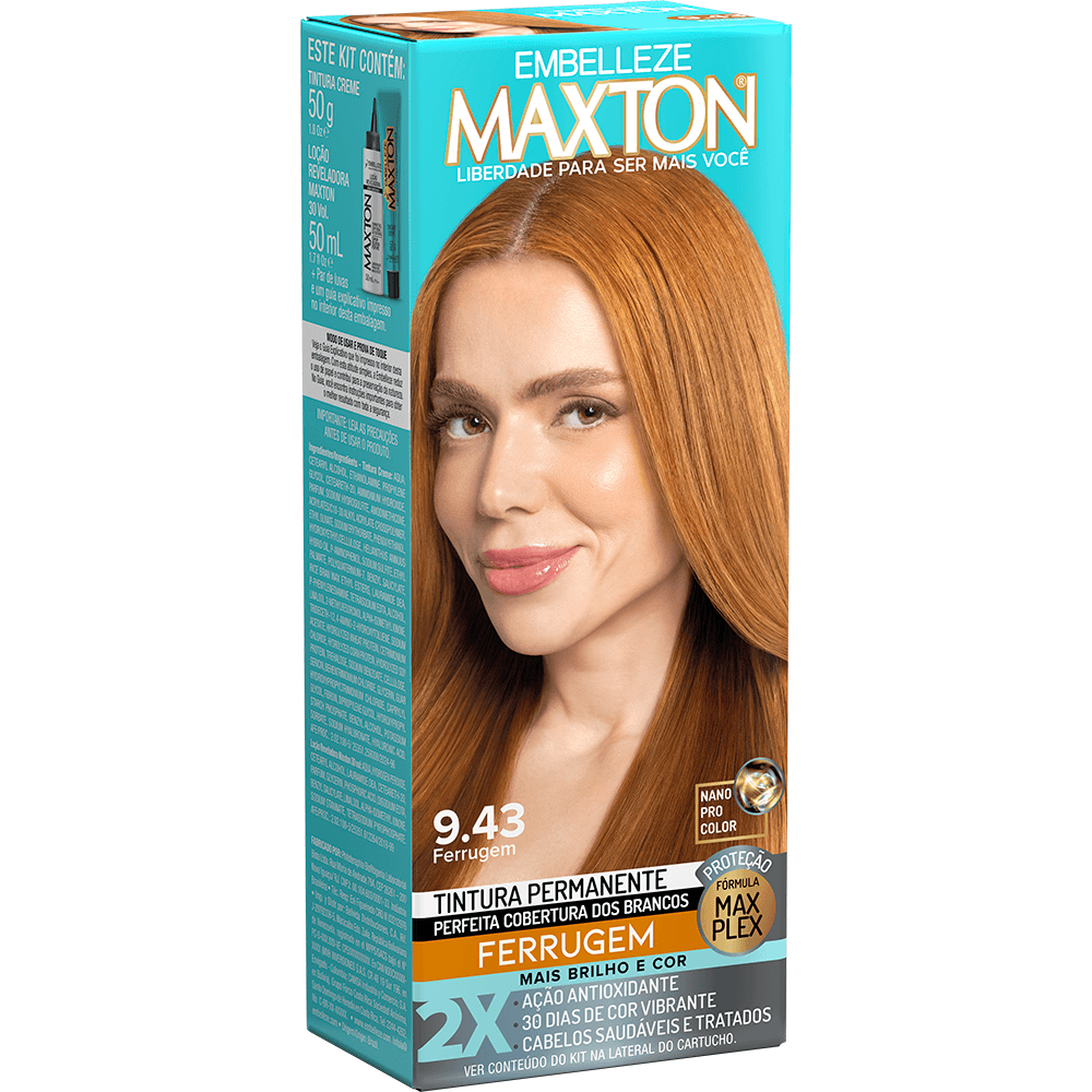 Coloração Maxton Kit Prático 9.43 Ferrugem