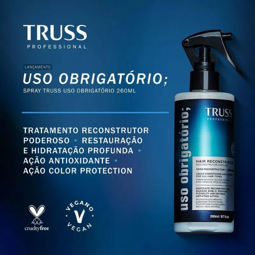 Spray Reconstrutor Capilar Truss Uso Obrigatório RPK 260ml