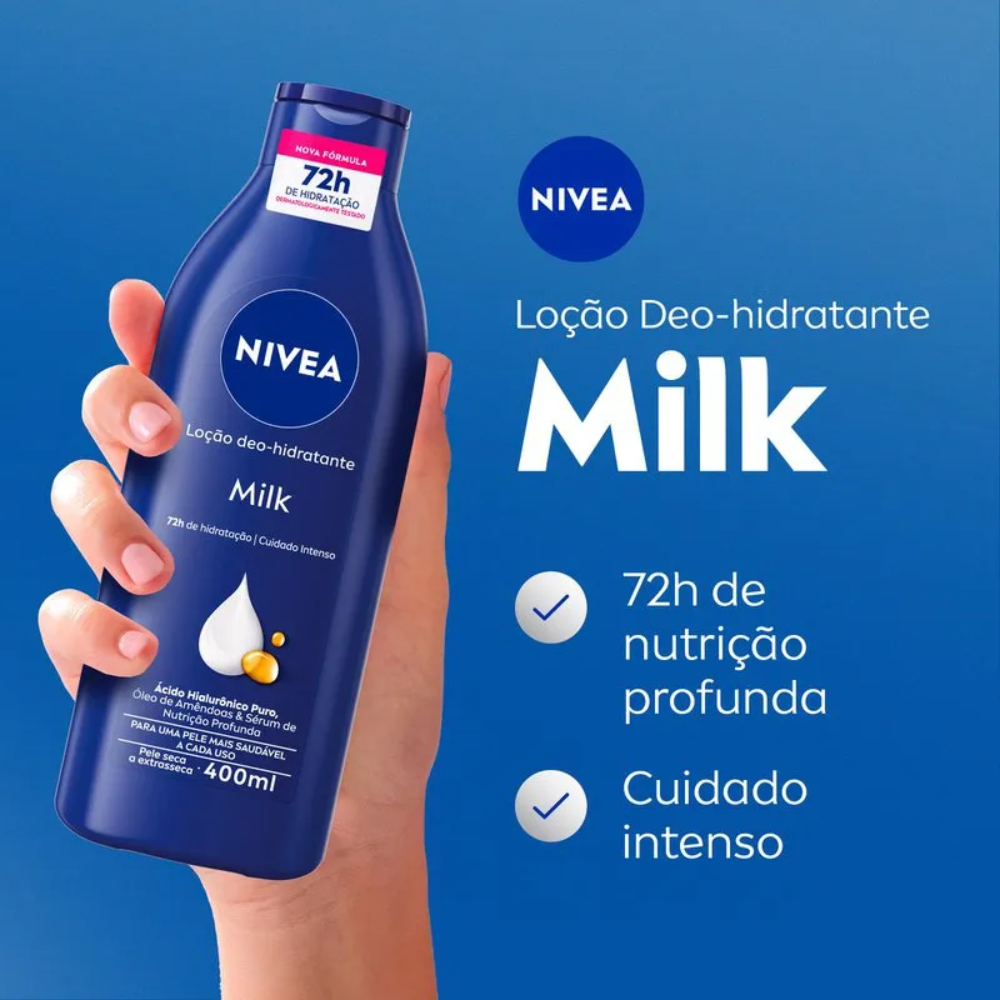 Loção Hidratante Nivea Milk 400 ml