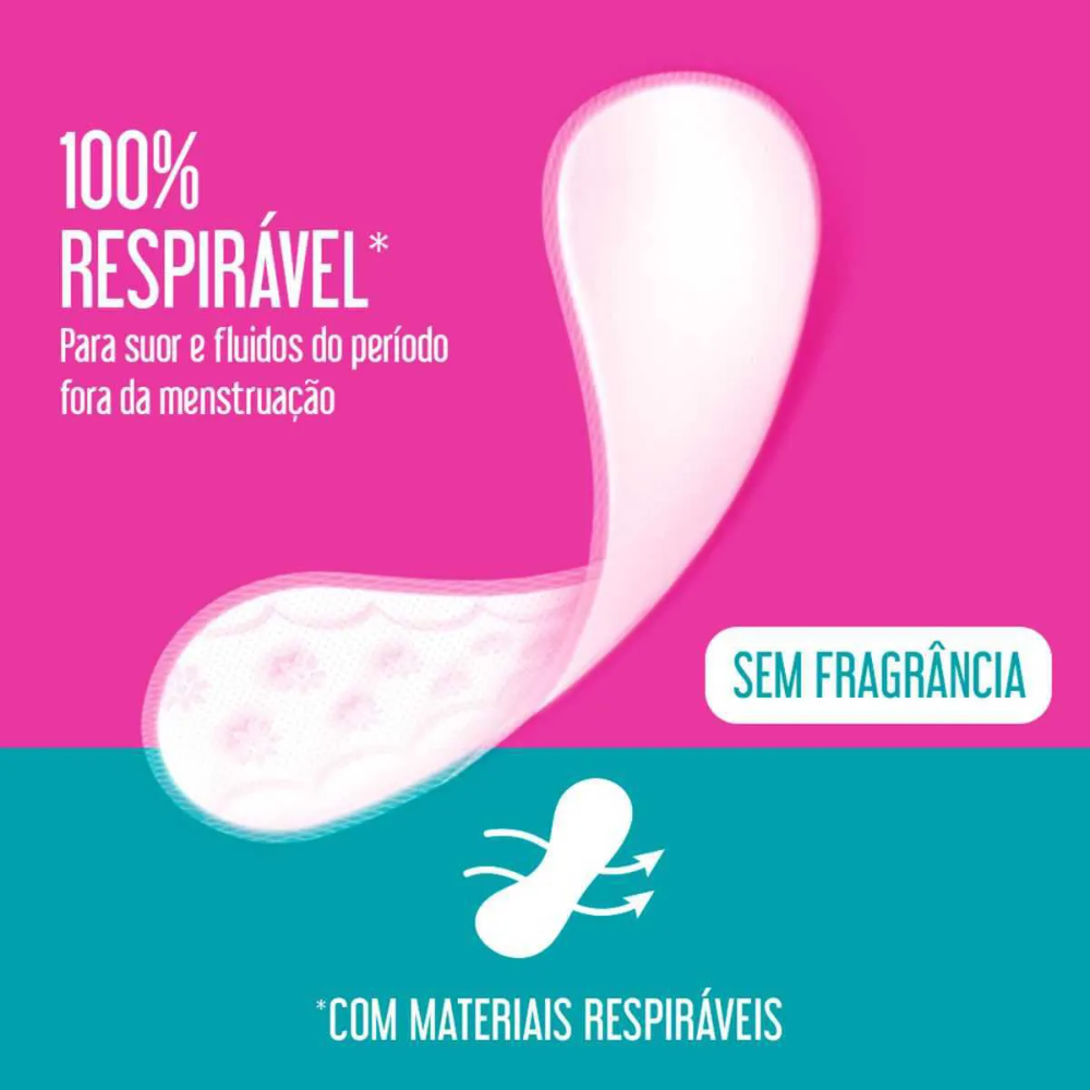 Protetor Diário Carefree Todo Dia Sem Perfume com 40 Unidades