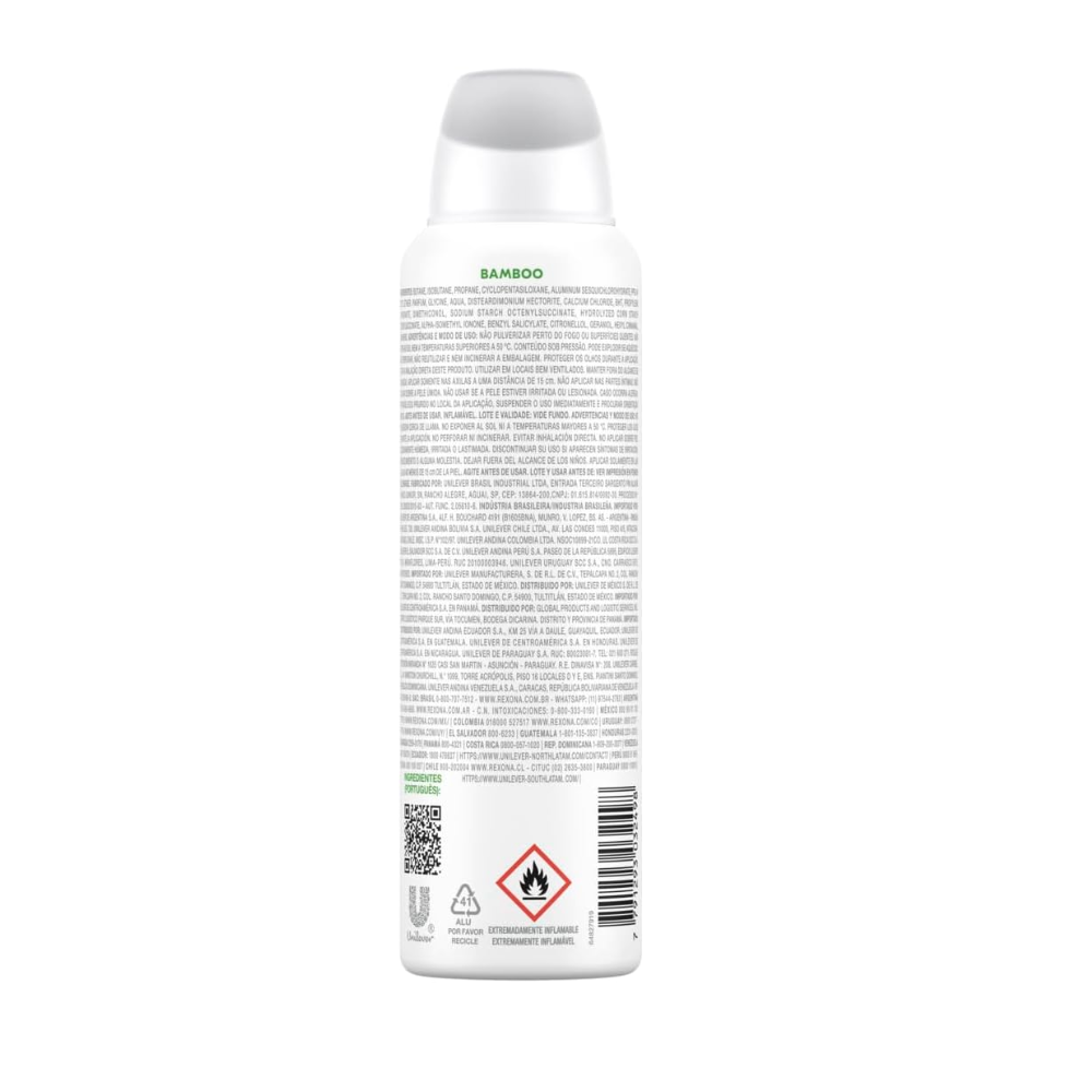 Desodorante Aerosol Rexona Bamboo & Aloe Vera 150 ml