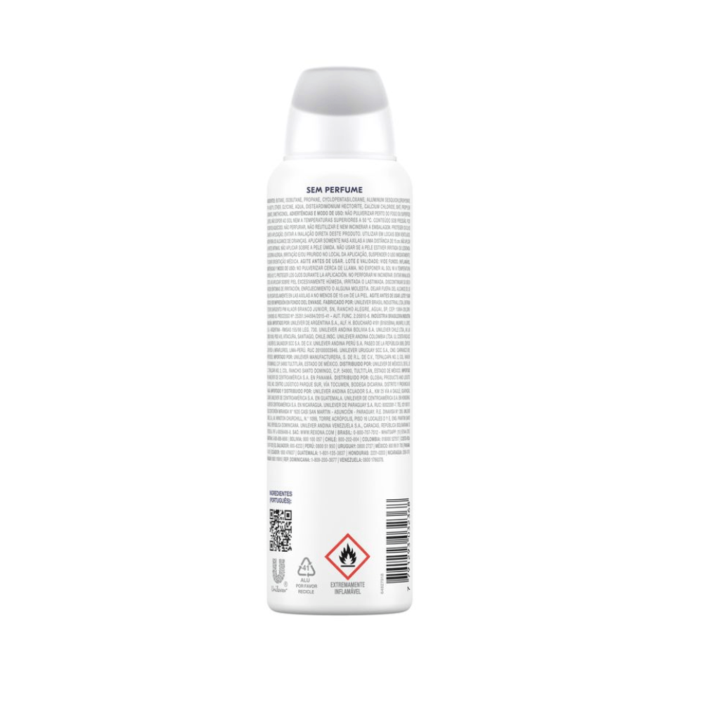 Desodorante Aerosol Rexona sem Perfume 150 ml