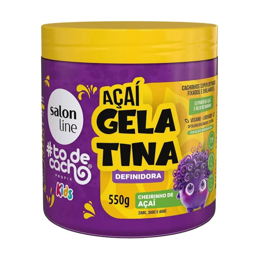 Gelatina Salon Line #ToDeCacho Kids Açaí Definidora 550g