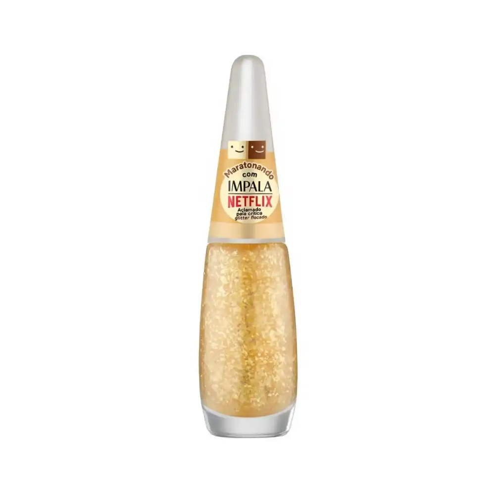 Esmalte Glitter Impala Maratonando Netflix Flocado Aclamado pela Crítica 7,5ml
