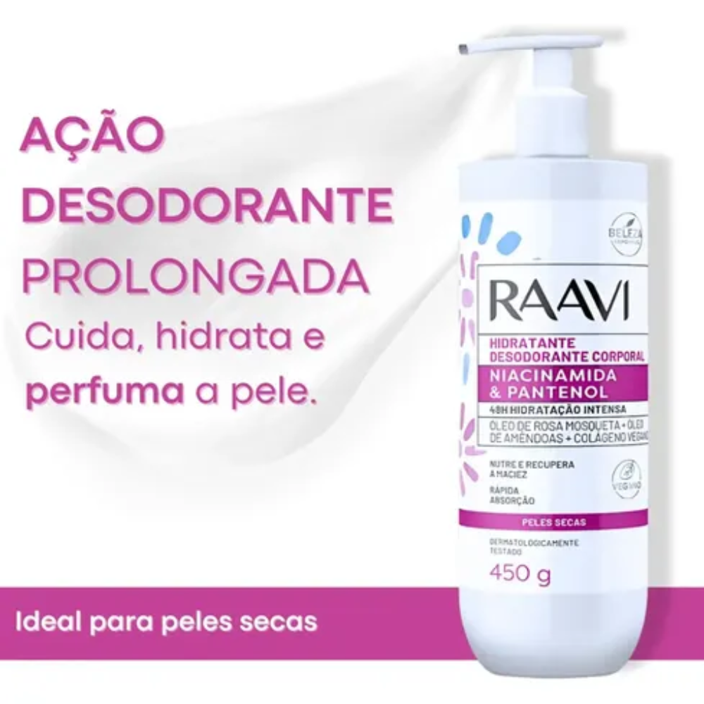 Hidratante Corporal Raavi Niacinamida 450g