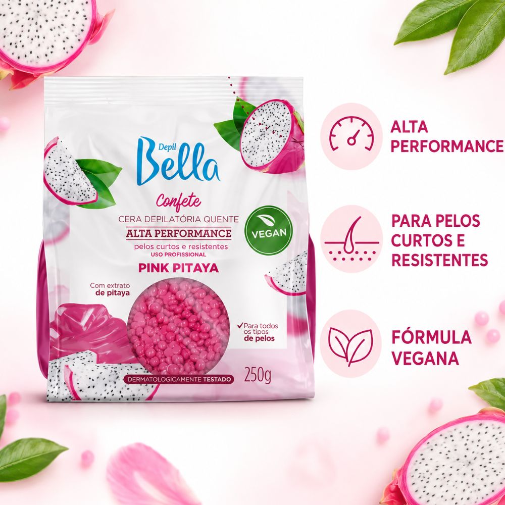 Cera Confete Depil Bella Pink Pitaya 250g