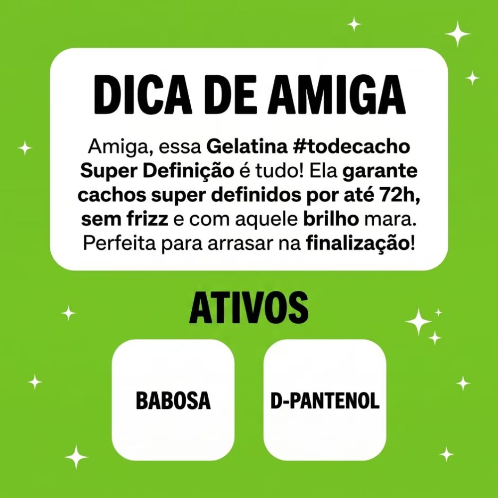 Gelatina Salon Line #To De Cacho Super Definição 200g