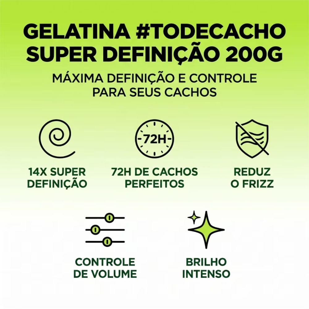 Gelatina Salon Line #To De Cacho Super Definição 200g