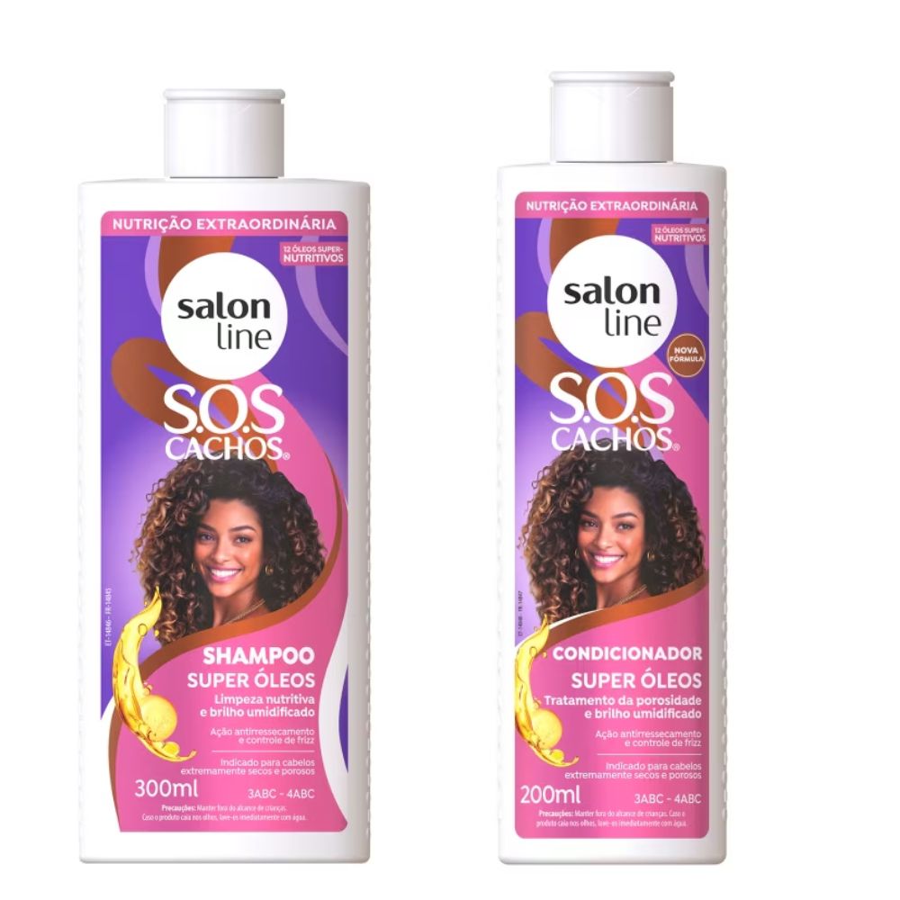 Kit Salon Line S.O.S Shampoo 300ml + Condicionador 200ml Super Óleos