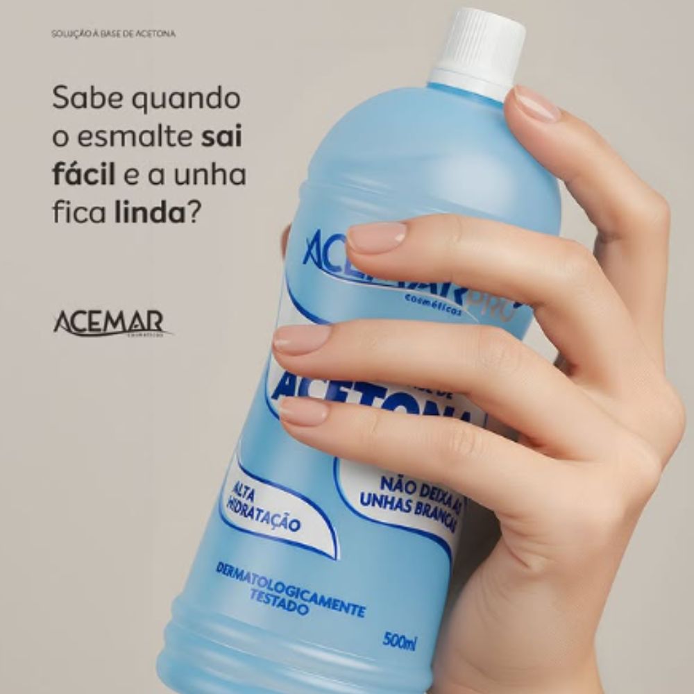 Removedor de Esmalte Acemar Cosméticos 500 ml
