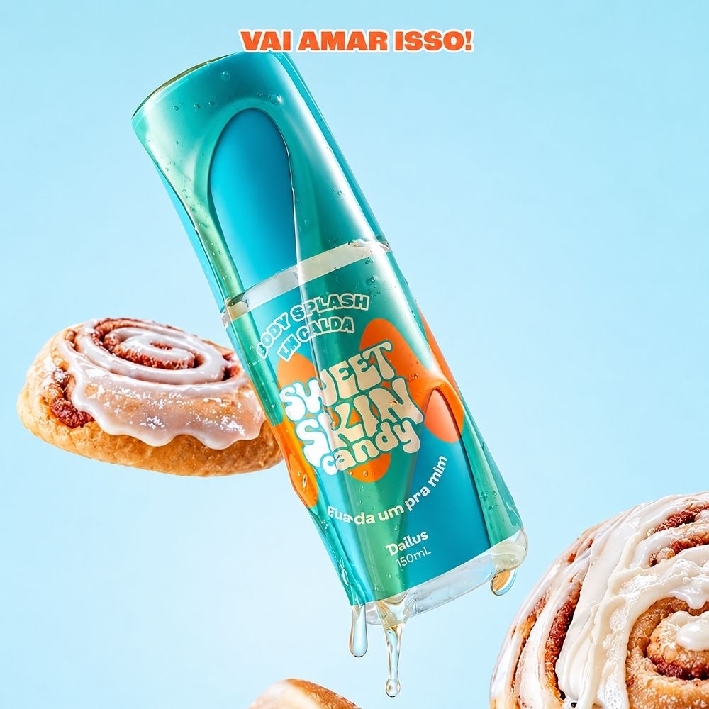 Body Splash Em Calda Dailus Sweet Skin Candy Guarda Um Pra Mim 150ml