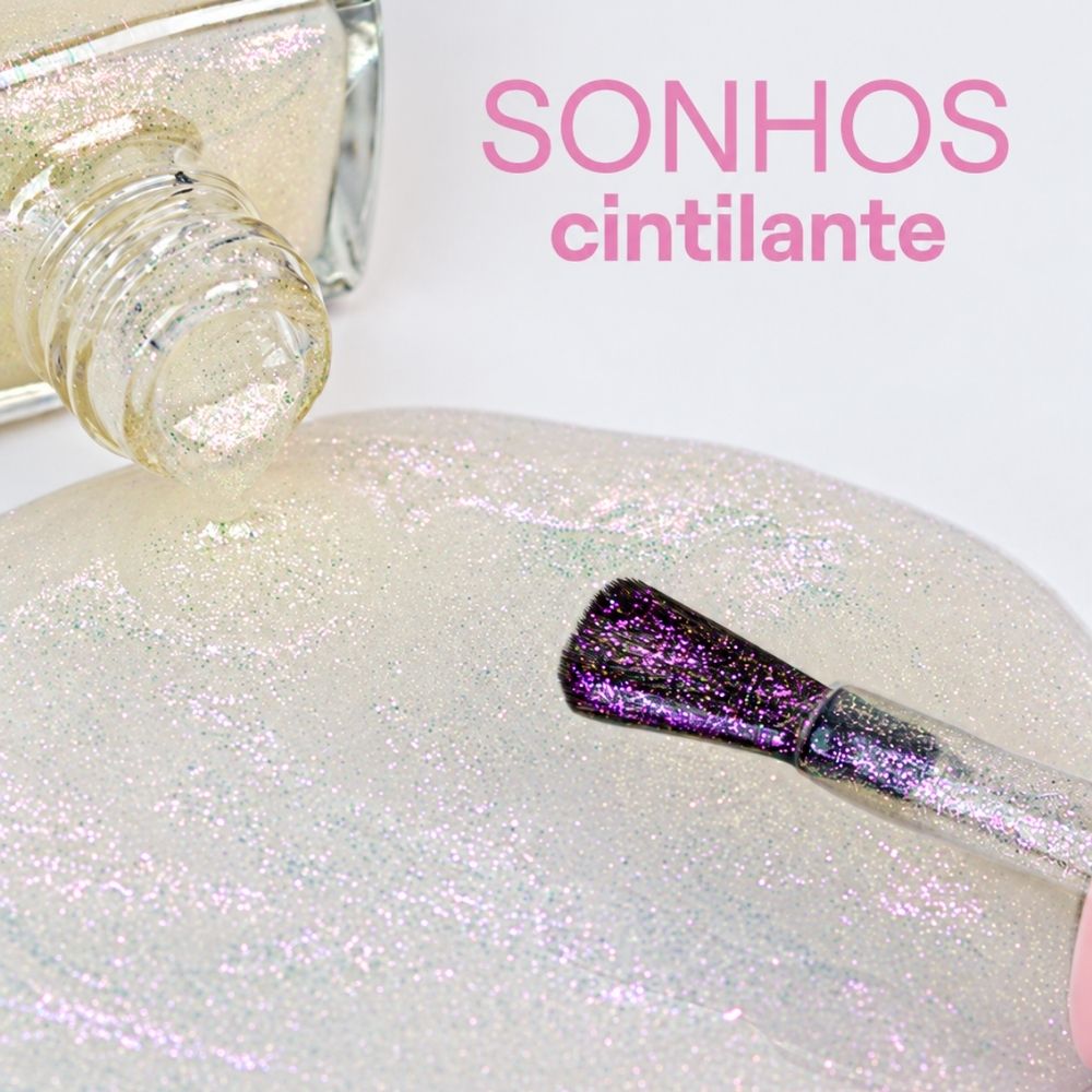 Esmalte Impala Efeito Gel Cintilante Boca Rosa Sonhos 11ml