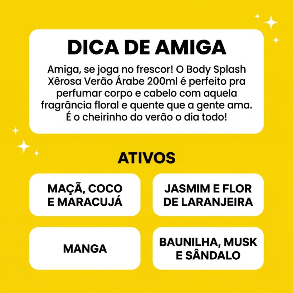 Body Splash Xêrosa Salon Line Verão Árabe 200ml